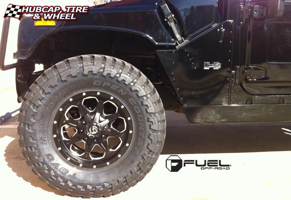 vehicle gallery/hummer h1 fuel boost d534 0X0 Matte Black & Milled wheels and rims